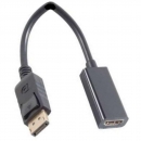 Displayport Adapter: Displayport Stecker an HDMI Buchse, inkl. Audio, 12 cm