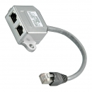 Y-Adapter, Verteiler, Splitter: 1x Ethernet [LAN, Netzwerk] + 1x ISDN, RJ45