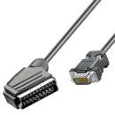 VGA / SVGA - Scart Adapter - Kabel 2,0 m f. Beamer u.a.